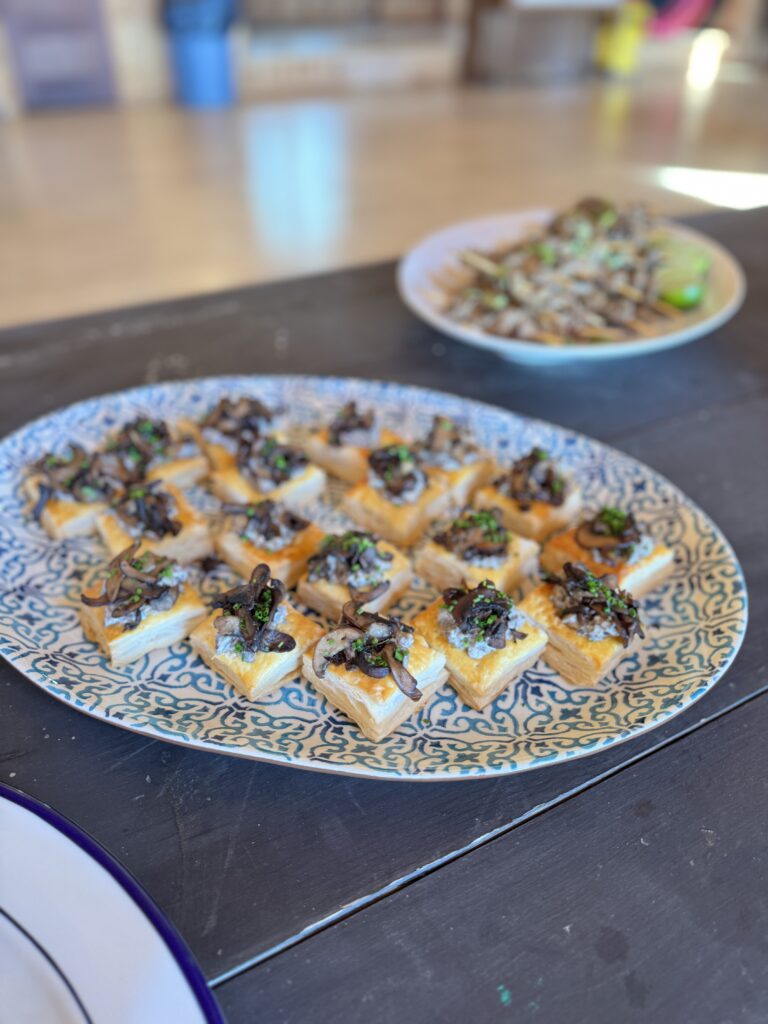 catering image of mushroom tarts